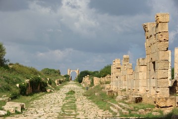 Ruines romaines de Laptis Magna, Libye