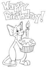 Geburtstag, Maus, Ratte, Kuchen, Muffin, Geburtstagsparty