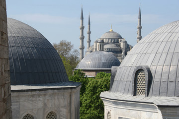 vue Mosquée Bleue - obrazy, fototapety, plakaty