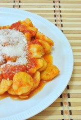 Piatto di gnocchi di patate