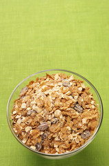 Muesli in bowl