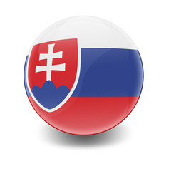Esfera brillante con bandera Eslovaquia