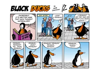 Deurstickers Strips Black Ducks Comic Strip aflevering 44