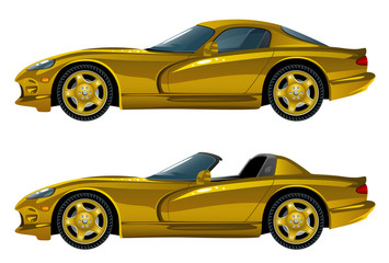 Golden car