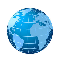 Naklejka premium Globe showing Americas, Africa and Europe