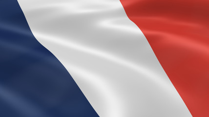 French flag in the wind