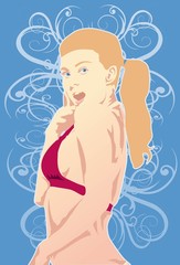 Obraz na płótnie Canvas Sexy Bikini Lady