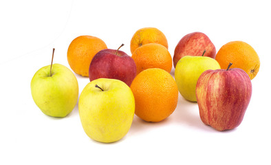 Fototapeta na wymiar Apple and Orange Fruit Mix