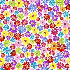 Fototapeta na wymiar Seamless floral vivid pattern