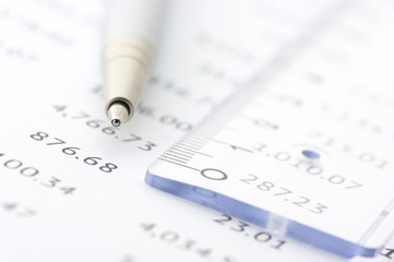 Business still life close-up