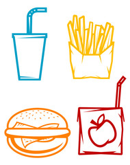 Fast food symbols