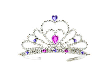 Silver diadem isolated on the white background © Elnur