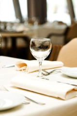 Wine glasses on the table - shallow depth of field