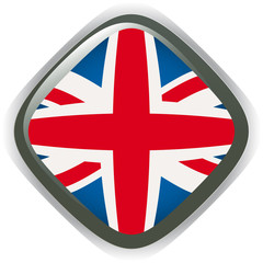 interface orb button with united kingdom Flag, UK