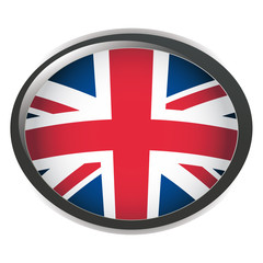 interface orb button with united kingdom Flag, UK