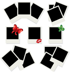 Seet of polaroid photo frames