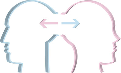 Hombre y mujer intercambiando ideas