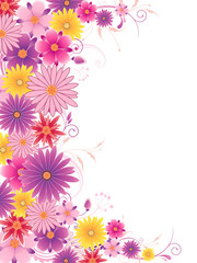 colored floral background