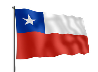 Fototapeta na wymiar Chile-Flagge