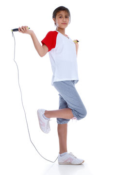 Young Girl With Jump Rope