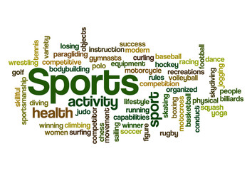 Naklejka premium Sports - Word Cloud