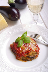 parmesan eggplant- melanzane alla parmigiana
