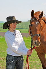woman and horse