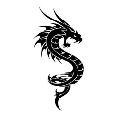 Tattoo Dragon Vector Illustration