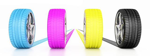 CMYK Autoreifen 1