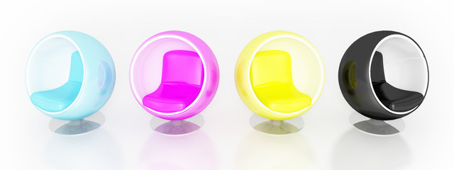 CMYK Kugelsessel