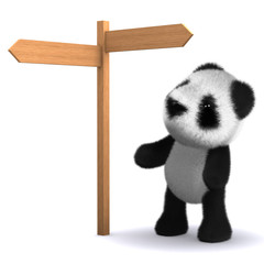 3d Teddy reads the signpost © Steve Young