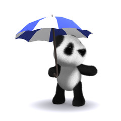3d Panda under umbrella © Steve Young