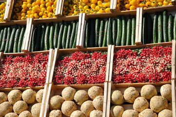 Rangées de légumes