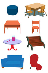 Furniture Equipment Illustration in Vector