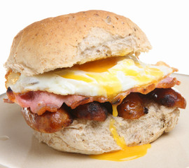 Breakfast Roll with Sausage, Bacon & Egg