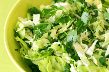 Green salad close-up