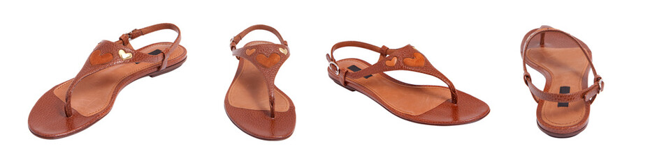 Naklejka premium Brown women sandal