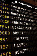 Airport - departures to European destinations