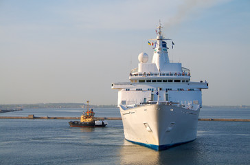 A luxury cruise ship