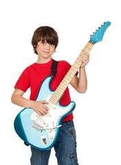 Boy whit electric guitar