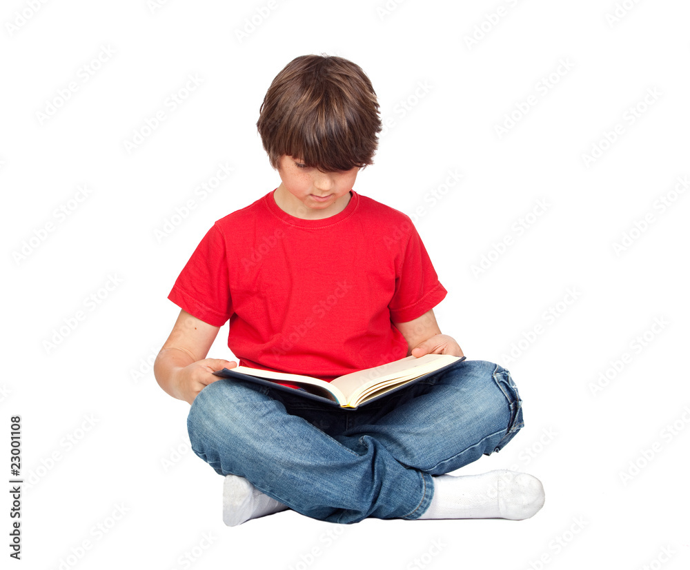 Canvas Prints Student child with a book