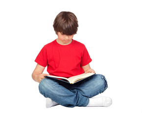 Student child with a book