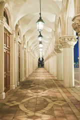 Fototapety  korytarz, włoski styl budynku