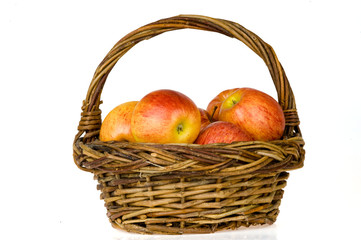 a basket full with apples