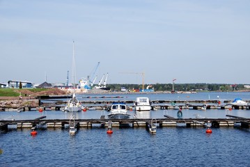 Oskarshamn  Schweden Hafen