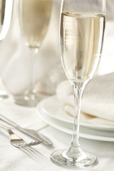 table set for a wedding dinner..