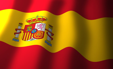 Obraz premium Waving flag of Spain