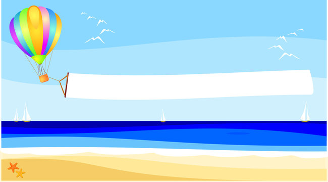 Mongolfiera e banner
