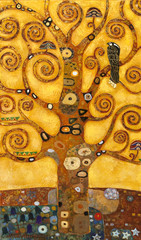 Obrazy na Szkle  drzewo abstrakcyjnego wiru, olej na płótnie
