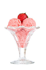 Delicious strawberry ice cream